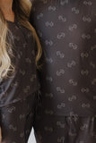 Women's Bamboo Pajama | Charcoal Arm Day