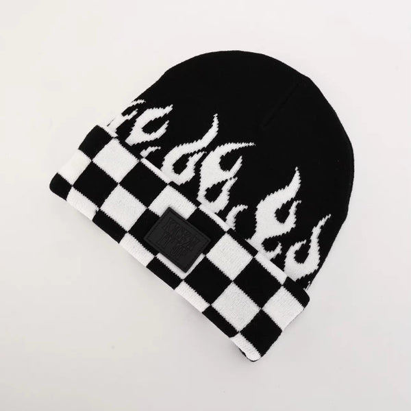 **Pre-order** Checker Flame Beanie estimated arrival End of November