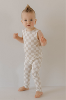Harem Bamboo Romper | Checkerboard