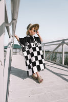 Checker Flame Hooded Towel