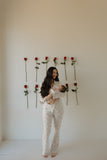 Women's Bamboo Button Up Lounge Set | Love Notes - Grey
