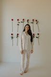 Women's Bamboo Button Up Lounge Set | Love Notes - Grey