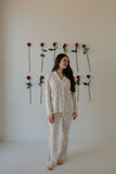 Women's Bamboo Button Up Lounge Set | Love Notes - Grey