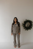 Women's Bamboo Button Up Lounge Set | Midnight Stripe