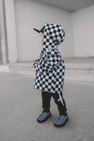 Storm Chaser Checkered Windbreaker- Black