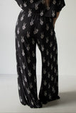 Women's Bamboo Crop Tee Lounge Set | Midnight Skelly
