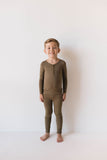 Bamboo Two Piece Pajamas | Olive Green