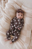 Bamboo Zip Pajamas | Midnight Meadow