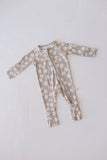 Bamboo Zip Pajamas | French Gray Floral