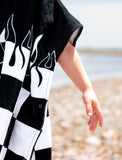Checker Flame Hooded Towel