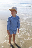 Child Rash Guard | Blue Gingham