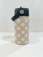 Tan Summer Smiley Check 12 Oz Water Bottle