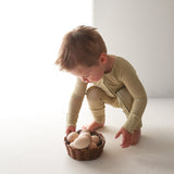 Bamboo Zip Pajamas | Willow Stripe Ribbed