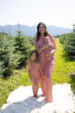 Bamboo Two Piece Pajamas | Peppermint Stripe Ribbed