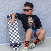 Orange and Black Check