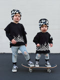 Checker Flame Beanie