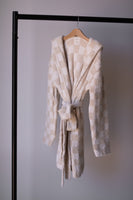 Adult Robe | Cream Checkerboard