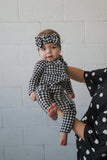 Bamboo Zip Pajamas | Black Gingham