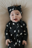 Bamboo Zip Pajamas | B&W Polka Dot