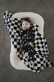 Bamboo Zip Pajamas | B&W Polka Dot
