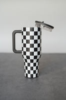 Black Checker 40 Oz Tumbler