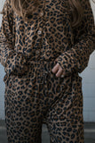 Women's Bamboo Button Up Lounge Set | Leopard