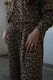 Women's Bamboo Button Up Lounge Set | Leopard