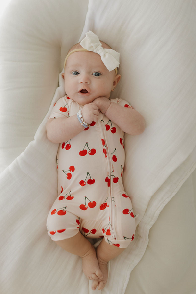 Shortie Bamboo Zip | Cherry Orchard