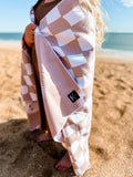 Tan Check Sun Snuggler Towels