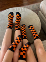 Orange and Black Check