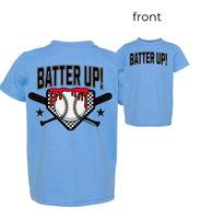 Batter Up | Carolina Blue Front/ Back Graphic T-shirt