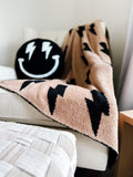 **PREORDER** Black + Camel Bolt Cozy Blanket estimated arrival Mid February please read all details prior to purchasing