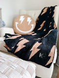 **PREORDER** Black + Camel Bolt Cozy Blanket estimated arrival Mid February please read all details prior to purchasing