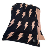 Black + Camel Bolt Cozy Blanket