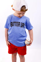 Batter Up | Carolina Blue Front/ Back Graphic T-shirt