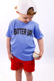 Batter Up | Carolina Blue Front/ Back Graphic T-shirt