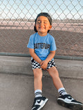 Batter Up | Carolina Blue Front/ Back Graphic T-shirt