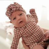 Long Sleeve Bamboo Snapsuit | Window Pane