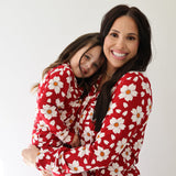Women's Bamboo Button Up Lounge Set | Cherry Blossoms