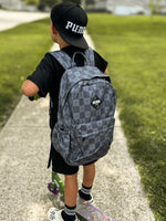 Black + Gray Check Bolt Full Size Backpack