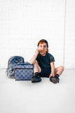 Black + Gray Check Bolt Mid-Size Backpack