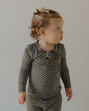 Bamboo Two Piece Pajamas | Green Flowers