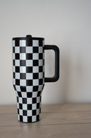 Black Checker 40 Oz Tumbler