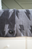 Black + Charcoal Bolt Cozy Blanket