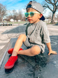 Kid’s mirrored translucent wayfarers