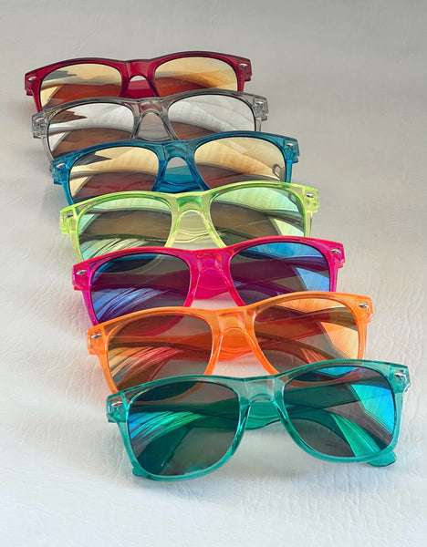 Mirrored translucent wayfarers