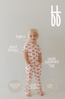 Toddler Short Sleeve Bamboo Lounge Set | Cherry Orchard