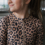 *PRE-ORDER* Girl's Long Sleeve Swimsuit | Leopard