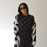 Women's Boxy Tee Lounge Set | Flaming Hearts