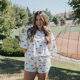 Women's Bamboo Short Set | Americana Ribbed